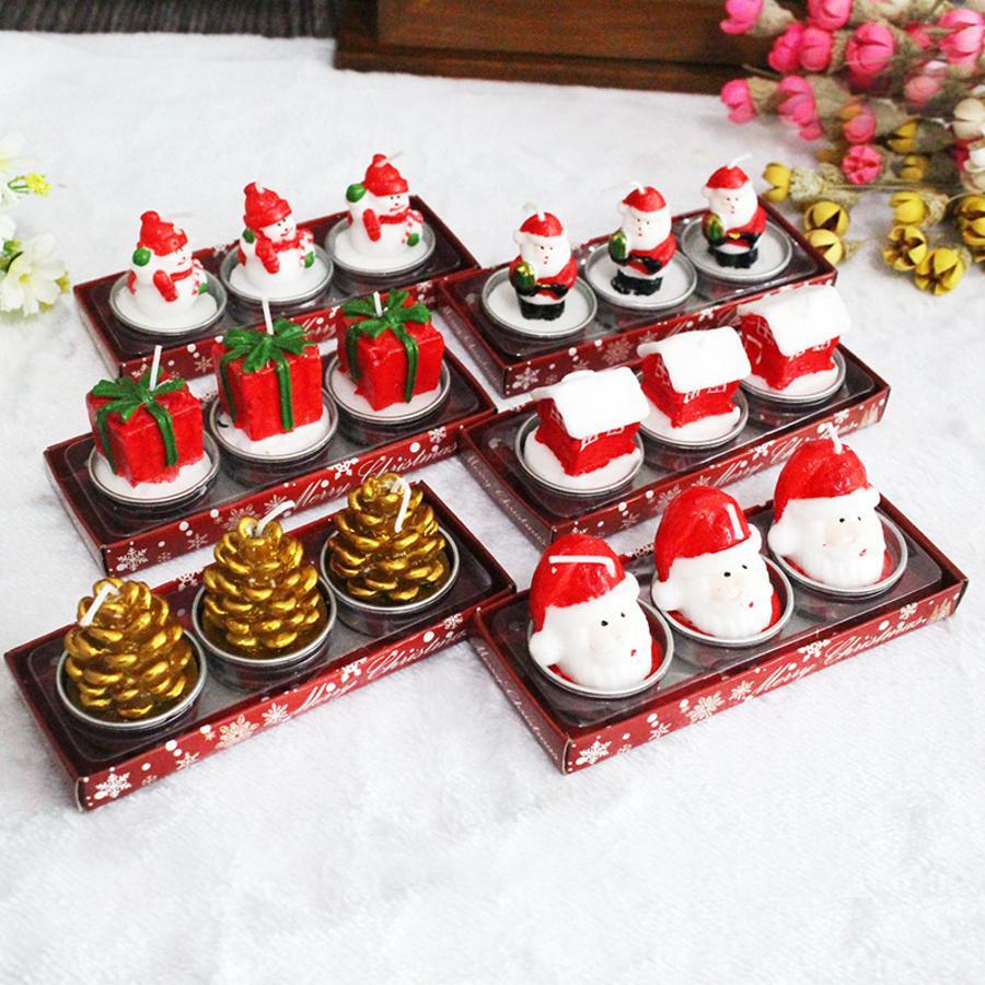 Holiday Candle Set - Ensemble de 3 bougies décoratives de