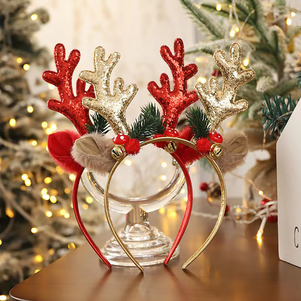 Reindeer Antlers Headband - Serre-tête de Noël en forme de