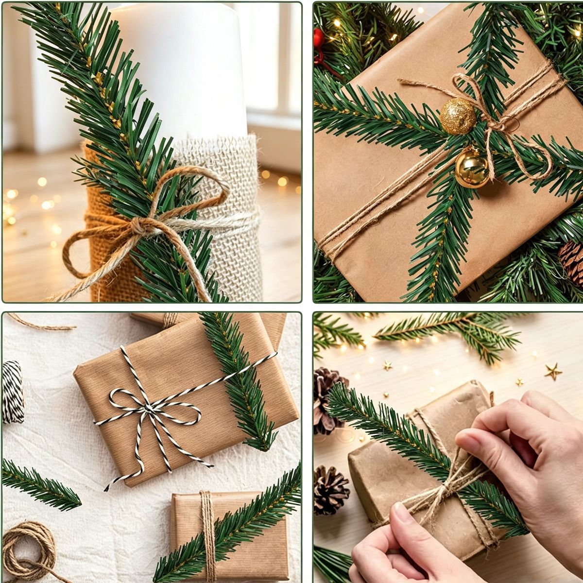 Guirlande de Noël en pin vert, - Tinsel Garland Decoration avis et prix
