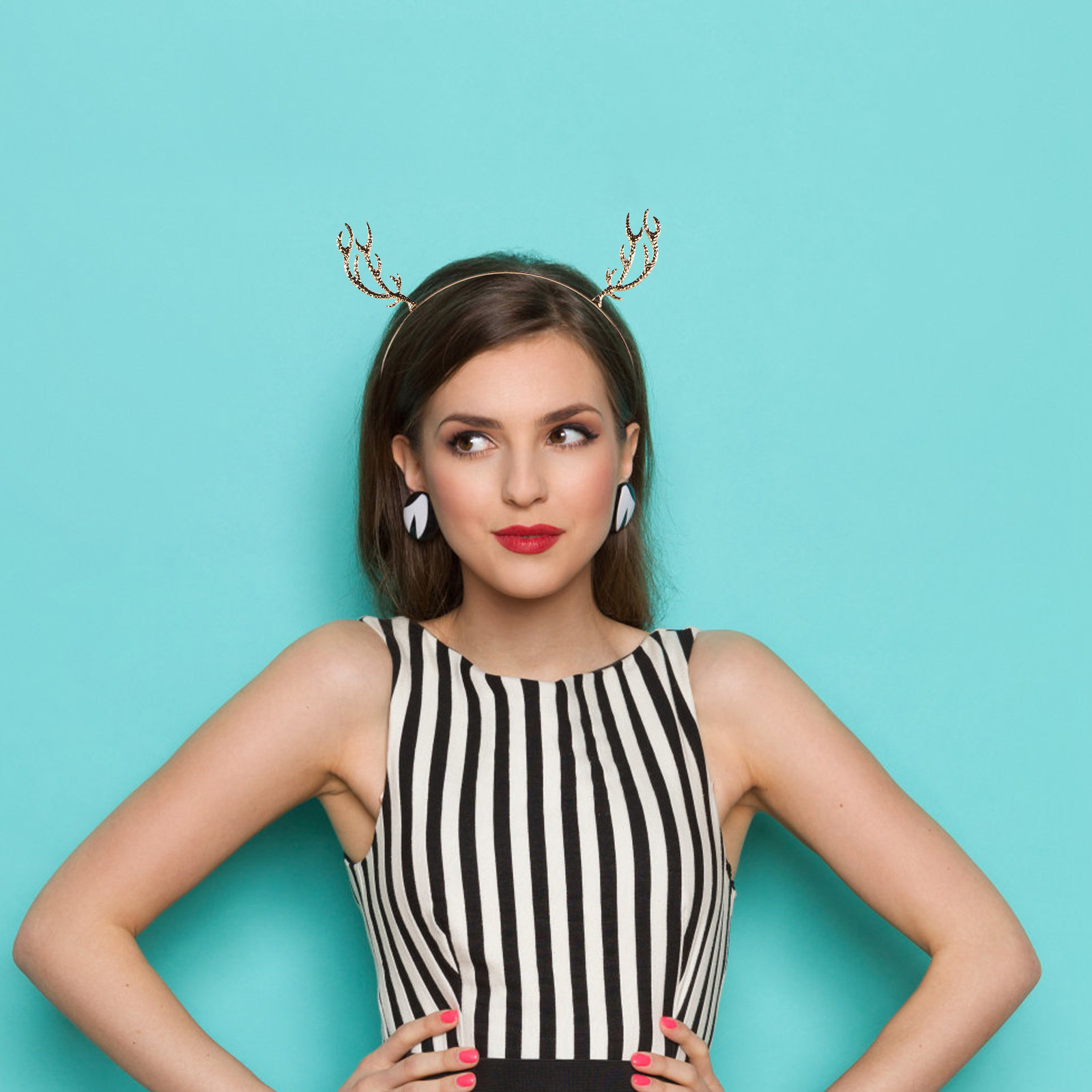 Serre-tête de Noël, bandeau à  - Reindeer Antlers Headband avis et prix